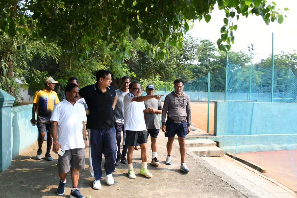 Participated in a felicitation ceremony organized by the 'Walkers and Joggers Association' at Chandrasekhar Patil Stadium in Kalaburagi. I met with the members, engaged in sports activities, inspected the stadium, and assured the members that necessary facilities would be