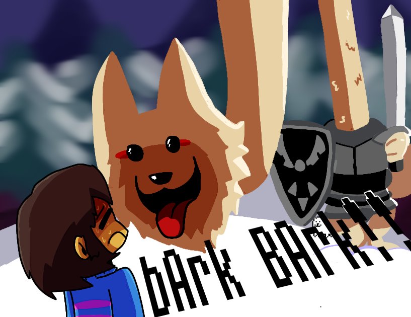 GeepSpace's tweet image. Bark 
#undertale #frisk #lesserdog #undertalefanart #artwork