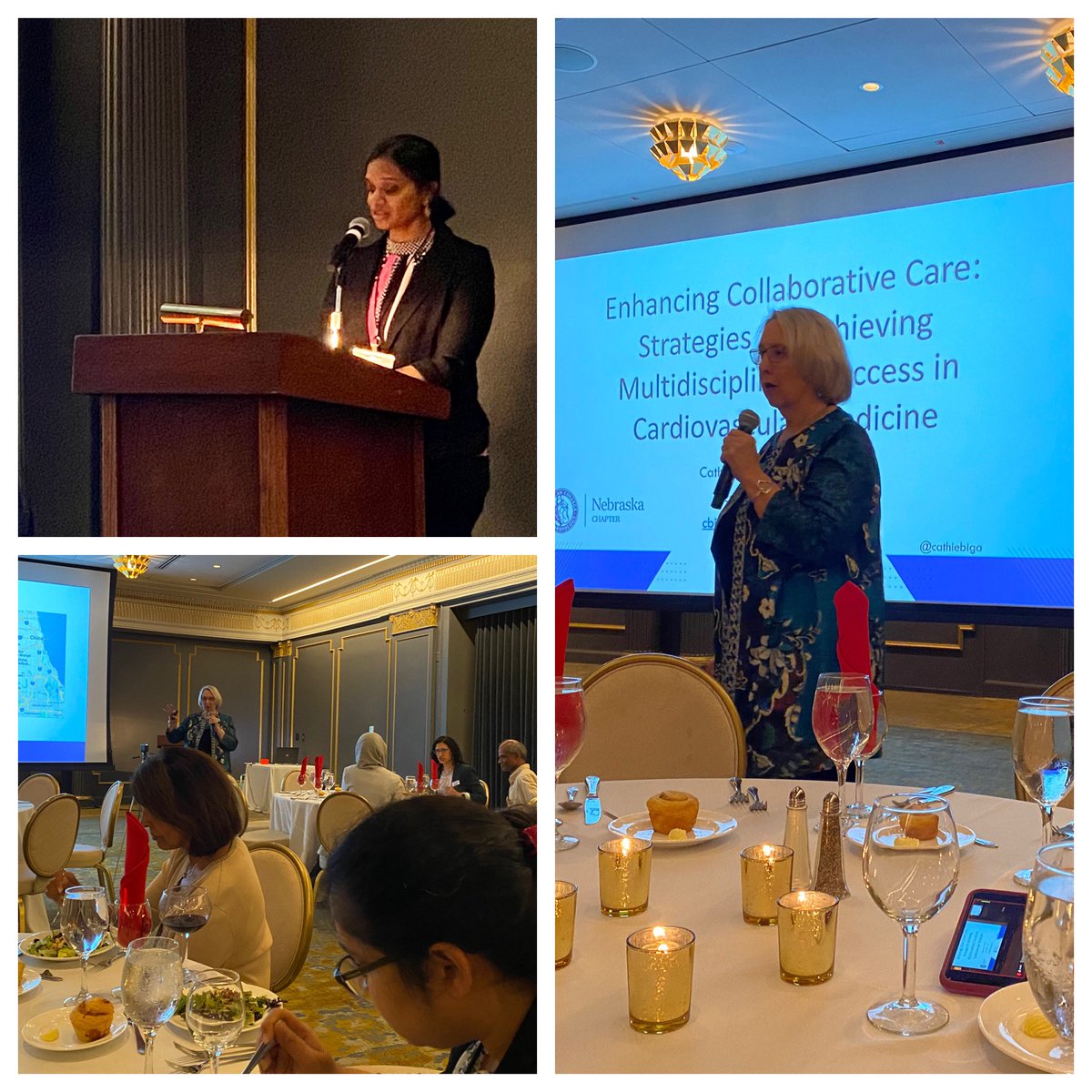 nebraskacardio's tweet photo. @atunuguntla1 NE ACC Governor introducing Keynote Speaker @CathieBiga to the stage! @nebraskacardio Annual Meeting 2023!! Phenomenal presentation on enhancing collaborative care! https://t.co/oGHspFRRWb