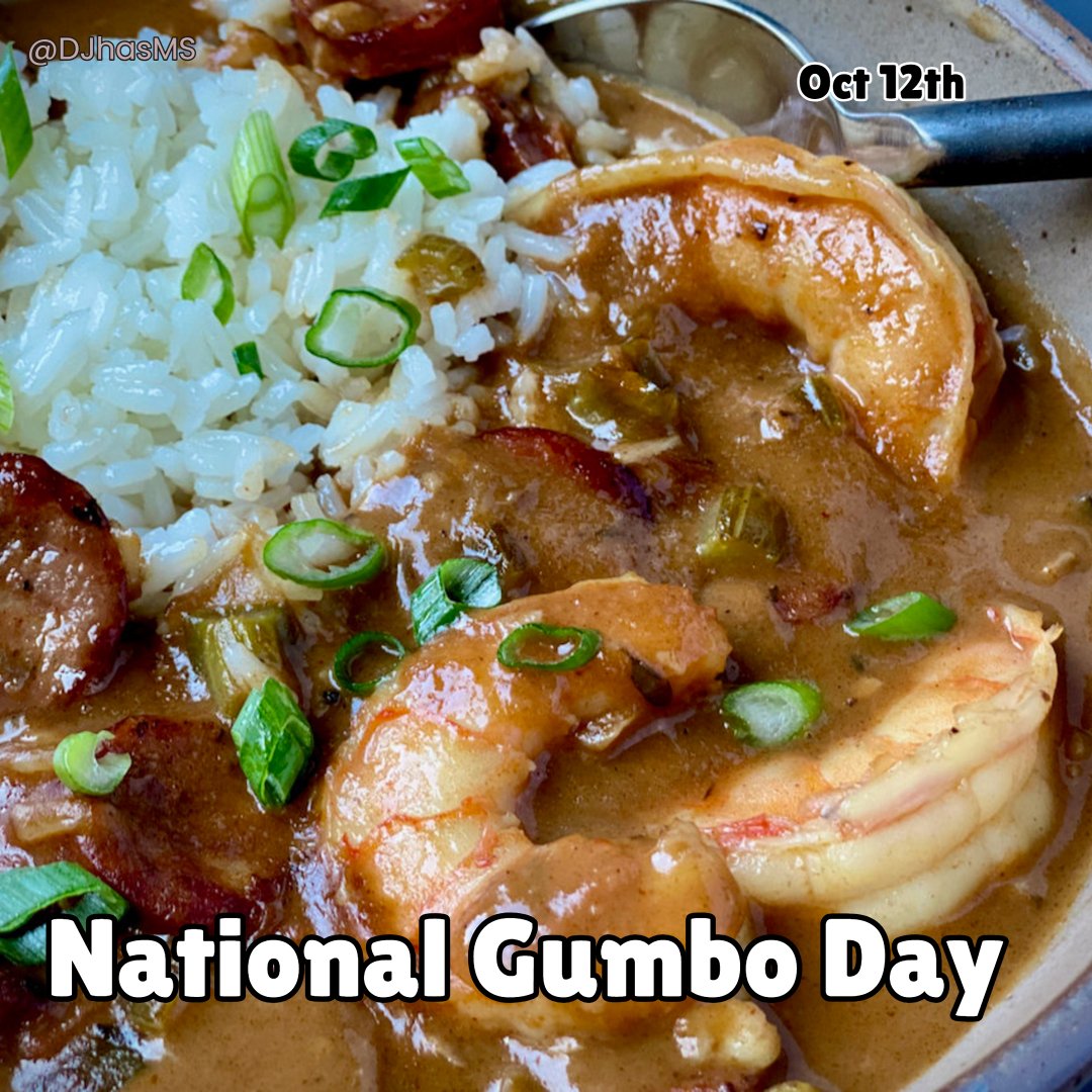 dj6ual's tweet image. 🍲 Get ready to savor the delicious flavors of the South because it's #NationalGumboDay! Enjoy a hearty bowl of this comforting stew today and celebrate the rich traditions of Creole and Cajun cuisine. Laissez les bon temps rouler! 🎷🌽 #GumboDay #CreoleCuisine #CajunCooking