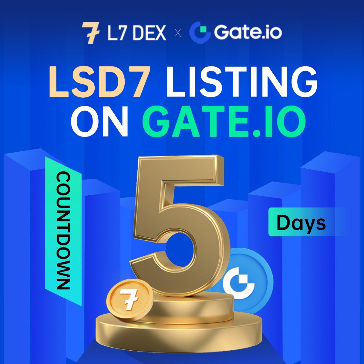 L7DEX &amp; Gate.io Giveaway🎰

🔥Gate.io #Startup Free #LSD7 Airdrop Program: Free Distribution (1,316 $LSD7 free of charge)

🗓️ Subscription: 8:00am, Oct 16-Oct 17 (UTC) 
💰 Total Reward: $600  
🗣 30 lucky users will be randomly selected, 20U each