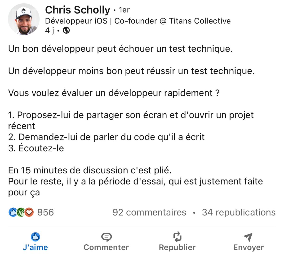 _smontlouis's tweet photo. J’ai vu de la sagesse sur linkedin. 
Je suis ému. https://t.co/MZlxh5QiqO
