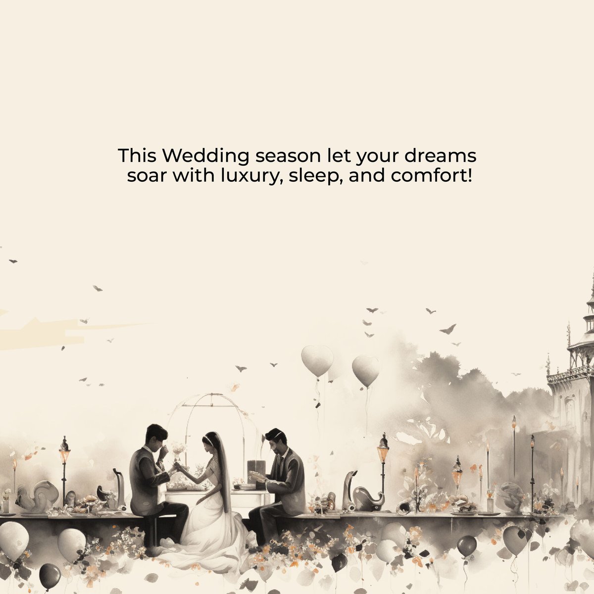 The season of love, weddings, festivities, and celebrations is here - Come together to make the dream come true. From the colour selection to the best of fabrics, we know you care about intricate things. Stay tuned to this space to know more! #weddingseason #mattress