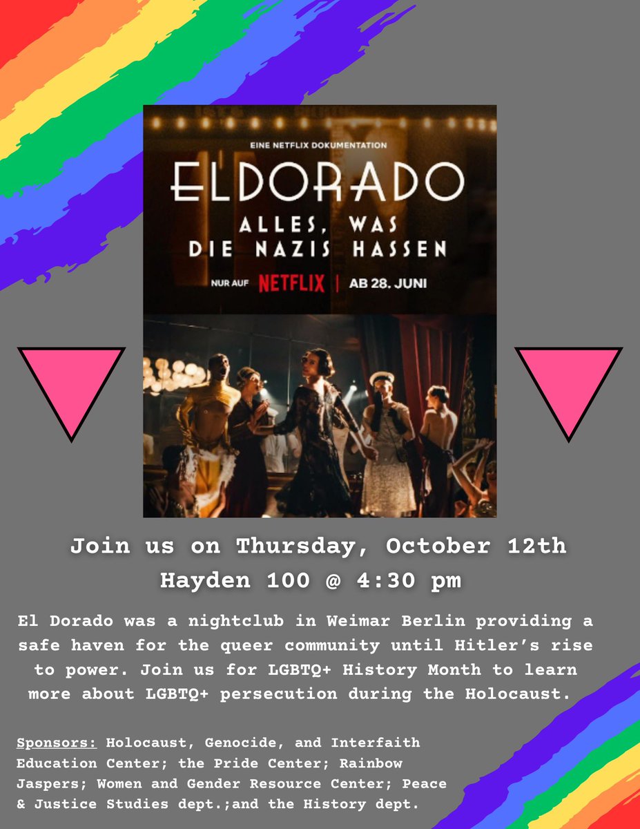 Join us for LGBTQ+ History Month at 4:30 pm in Hayden 100 today (10/12)! <a href="/ManhattanEdu/">Manhattan University</a> <a href="/HGIManhattan/">Mehnaz Afridi</a> <a href="/Manhattan_Peace/">MC Peace Studies</a> <a href="/HistoryDeptMC/">MC History Dept</a> <a href="/mc_rels/">Manhattan College Religion Matters</a> @MCMCenter