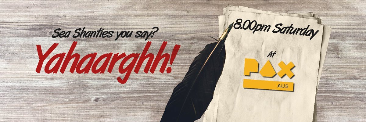 We don't want to get ahead of ourselves but...

PAX Aus 2024
8:00pm
Saturday

Sea Shanties you say <a href="/PAXAus/">PAX Australia</a>?