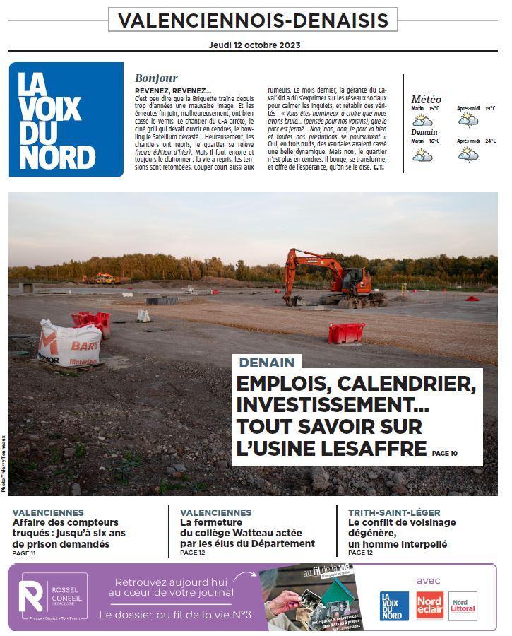 Bonjour ! Voici les titres à la Une de votre édition locale aujourd'hui, à lire par ici en version numérique ➡️ journal.lavoix.com