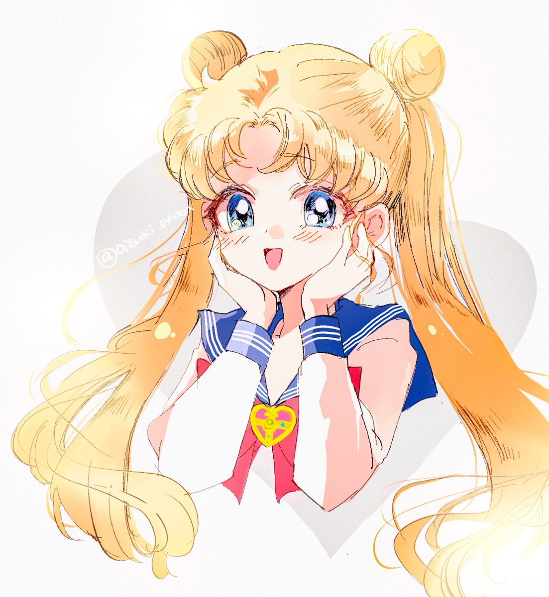 tsukino usagi 1girl solo long hair brooch blue eyes blonde hair sailor collar  illustration images