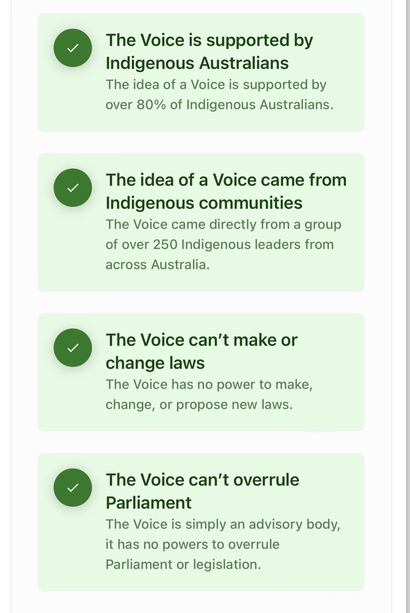 timothyjgraham's tweet photo. In all my years I’ve never seen a political scare campaign cut through the truth like it’s cut through these four basic facts about the #VoiceToParliament referendum. It doesn’t even just undermine liberal democracy—it undermines our shared sense of reality https://t.co/ahQcxlqlEE