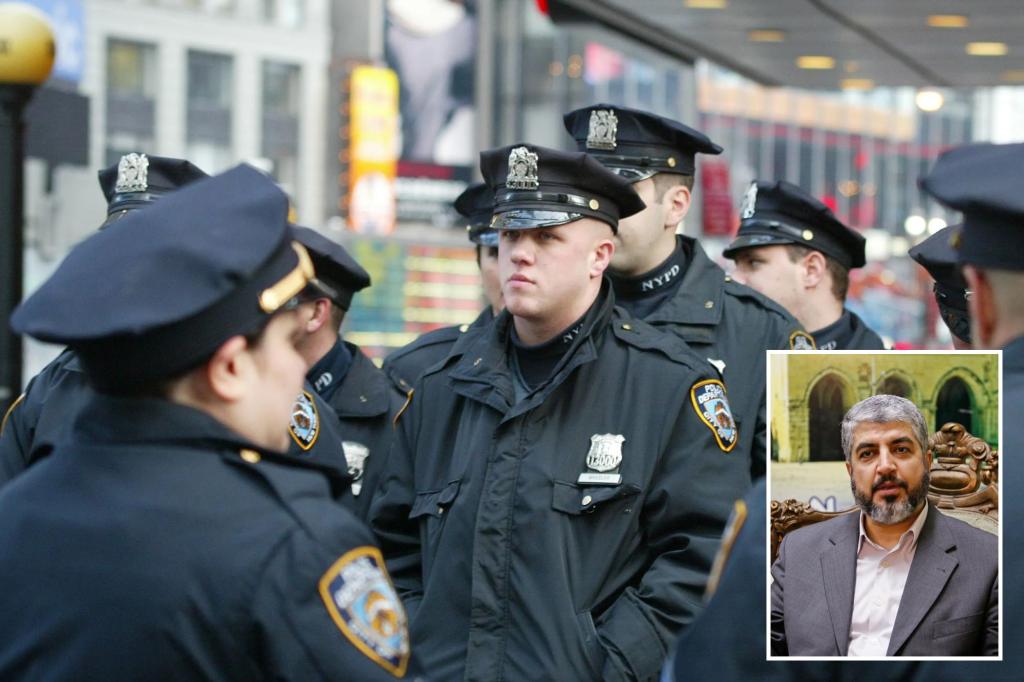 nypost's tweet photo. NYPD orders all cops to report in uniform after ex-Hamas chief calls for global protests https://t.co/cUd0rV8mTS https://t.co/raxNpjvv0b