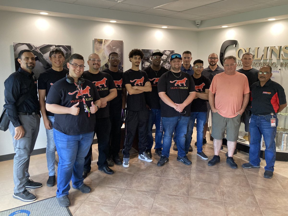 Valencia_AST's tweet photo. Thank you Ryan Tobyansen and Collins Manufacturing for touring the CNC Machining class around the facility!

#ValenciaAST is grateful the students got a chance to see the hi-tech machinery creating a multitude of large and tiny parts. 

#cnc @Haas_Automation @MazakCorp https://t.co/9P4aSsSmvX