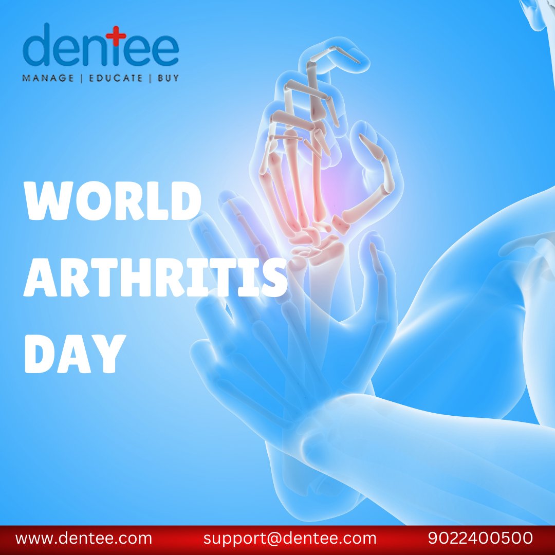 denteesocial's tweet photo. World Arthritis Day 

 #HealthTech #dentistry #Dentist #dentee #dentalsoftware #Orthodontics #OralSurgeon #PediatricDentistry #Prosthodontics #Endodontics #Periodontics #CosmeticDentistry #ImplantDentisty #HealthTips #ArthritisAwareness #arthritis https://t.co/JYfNqw9iCu