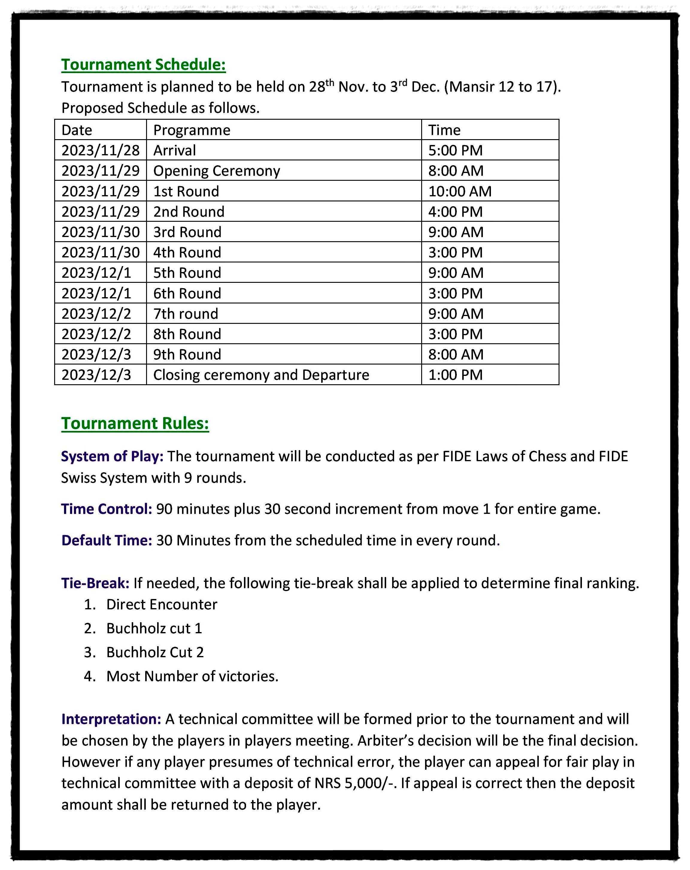 ChessBase Nepal - ChessBase Nepal National Open Online