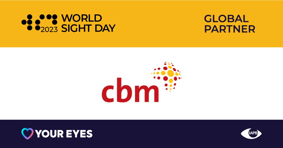 IAPB1's tweet photo. We are grateful for the tremendous support of our #WorldSightDay Global Partners, @cbmWorldwide. Their commitment to our #LoveYourEyes at Work campaign has been essential in ensuring World Sight Day reaches more people than ever before. https://t.co/g47nXiL0PF