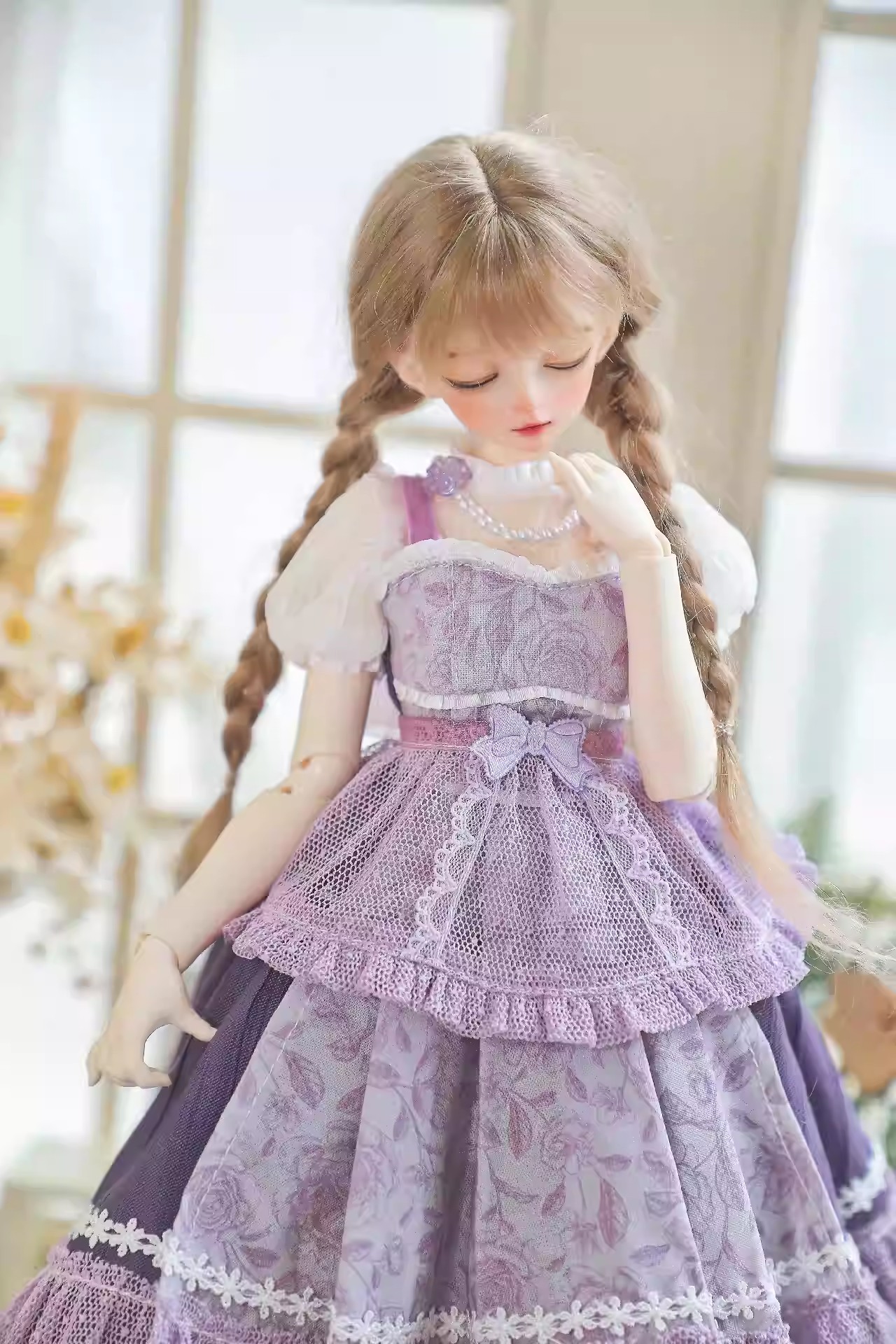 ハンドメイド　ドールワンピース　ワンピース　3T   80-90cm ドール服 ハンドメイドワンピース363 - メルカリ