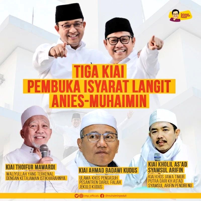 Kiai Thoifur Ini ulama khos beliau mendengar kabar langit Anies &amp; Cak Imin pemimpin masa depan Indonesia.. 

BUDAL GUS!!
#AniesMuhaimin2024