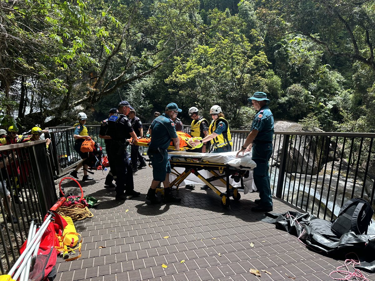 Local emergency crews took part in a fictional water rescue at Josephine Falls today. 

The multi-agency training exercise preparing first responders for a real-life event. 

Full story tonight <a href="/WINNews_CNS/">WIN News Cairns</a>