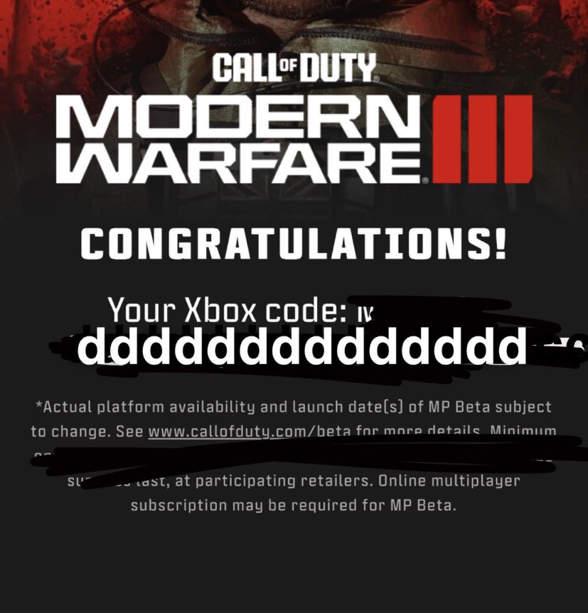 dumbflowr's tweet image. 🚨#GIVEAWAY🚨
I have 6 #MWIII  Beta Codes to giveaway for any platform! (PS, XBOX &amp;amp; PC)
How to win:

❤️-follow ME
♻️-Retweet
👍-Like
Giveaway closes in 2hours and the winner will be notified right after. #mw3betacode #MWIII  #ModernWarfare3  #CODBeta #MW3Beta #COD #MWIIIBetaCode