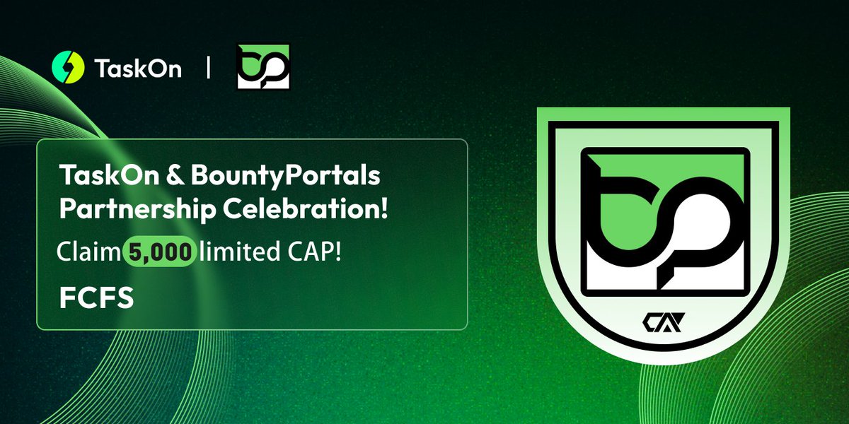 🔥 Embark on a new adventure with us! 

🚀To celebrate we have partnered with <a href="/taskonxyz/">TaskOn | Ultimate Web3 Community Growth Platform</a>, and we're offering you the chance to win some exciting rewards! ⭐️

🎁5,000 #limited #CAPs 
🗓 Oct 12th - Oct 22th (UTC) 

Don't miss this chance👇 
rewards.taskon.xyz/campaign/detai…

#collaboration