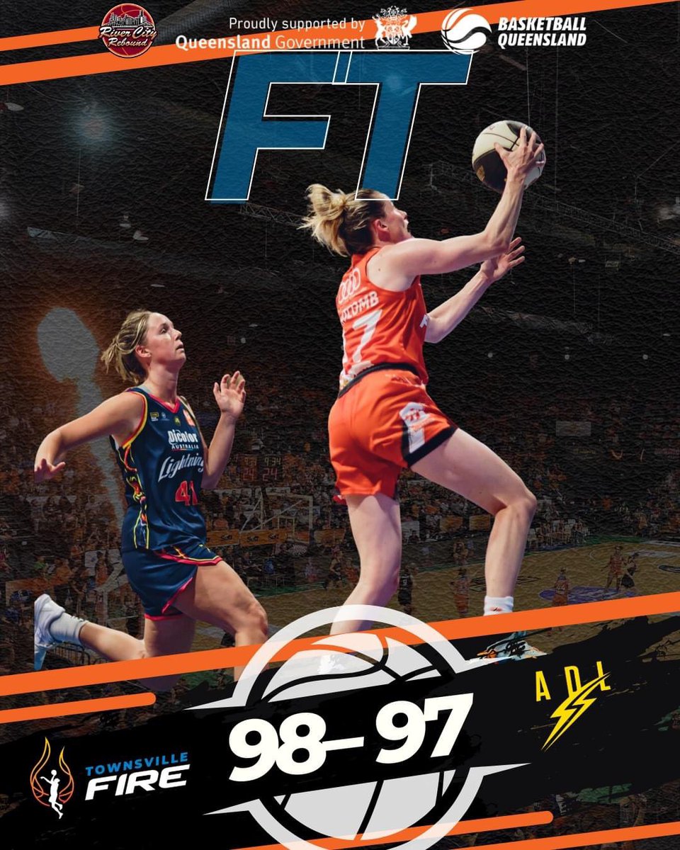 The @TownsvilleFire picking up where they left off with a first up dub in the #RiverCityRebound. Sami Whitcomb was a flame thrower for the defending champs, but keep an eye on Saffron Shiels, she’s a baller! #FireUpTownsville