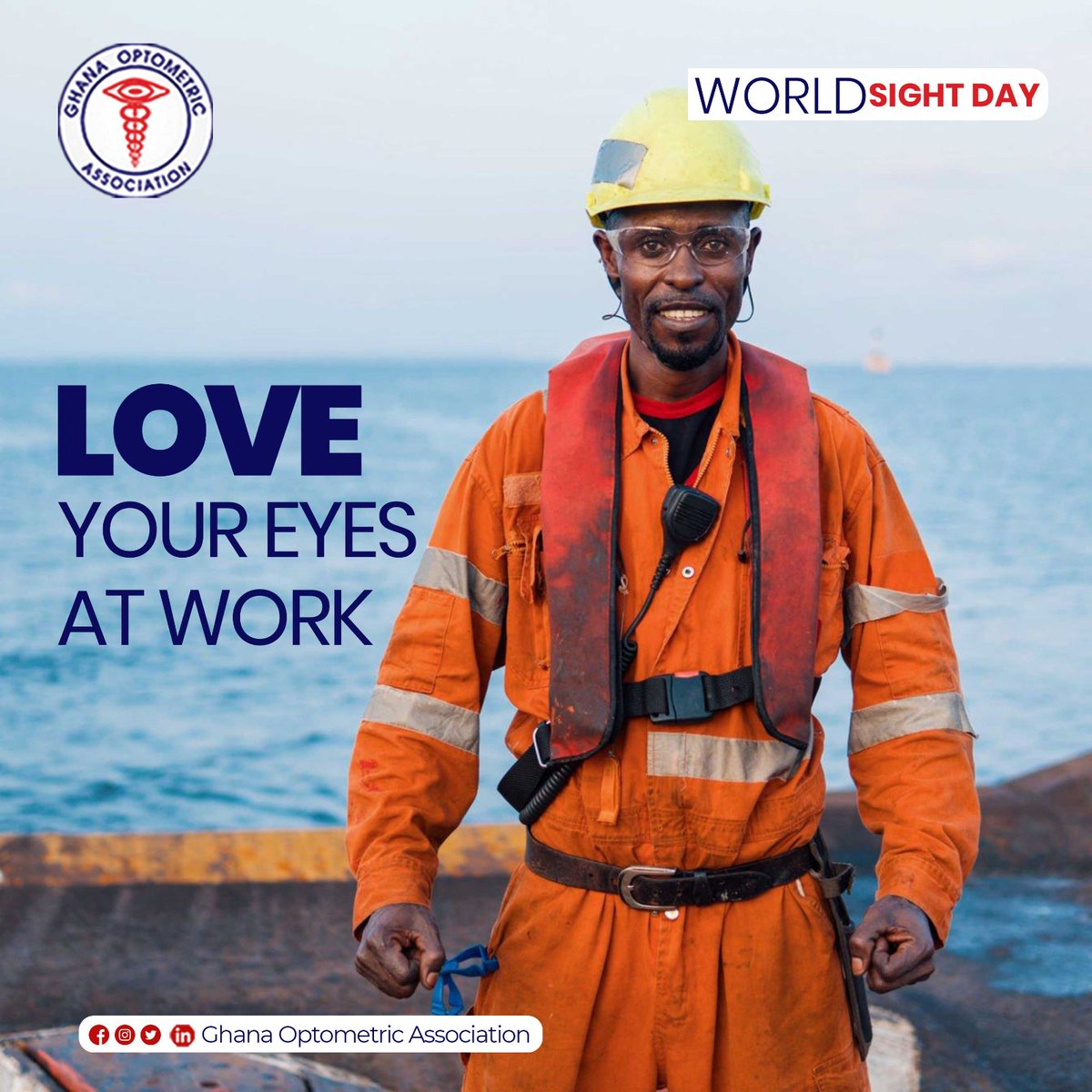 GOAssoc's tweet photo. It's #WorldSightDay 2023!

This year the focus is on the importance of eye care in the workplace.

We are encouraging employers to make eye health initiatives standard practice and promote eye health habits that will benefit the well-being, safety and productivity of workers. https://t.co/51ccAuDASE