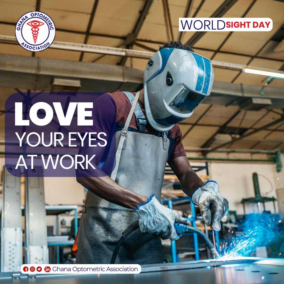 GOAssoc's tweet photo. It's #WorldSightDay 2023!

This year the focus is on the importance of eye care in the workplace.

We are encouraging employers to make eye health initiatives standard practice and promote eye health habits that will benefit the well-being, safety and productivity of workers. https://t.co/51ccAuDASE