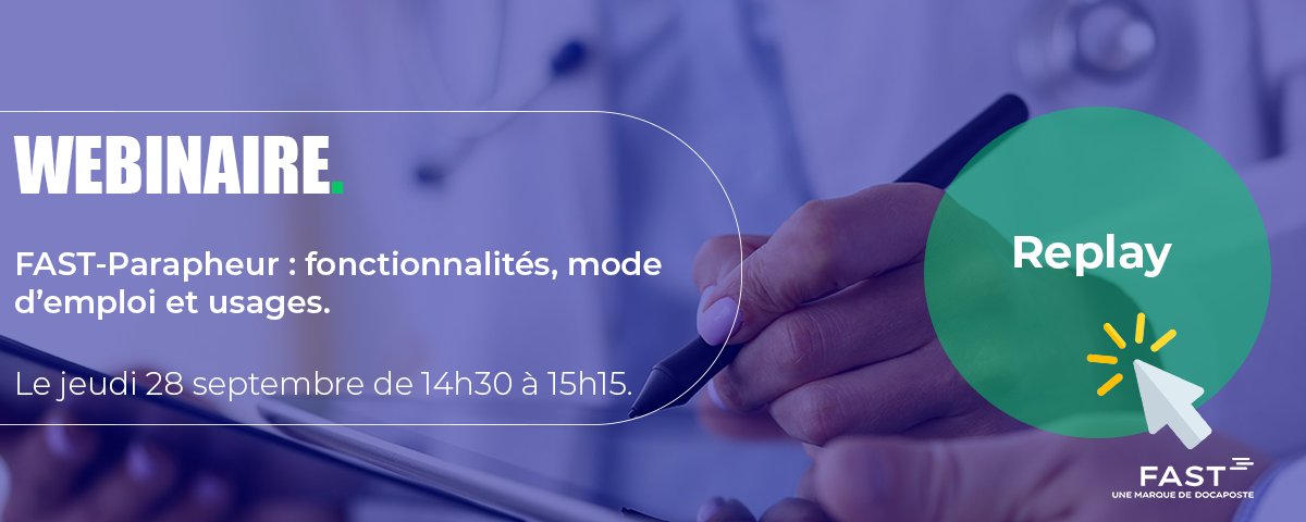 Intéressé par la signature électronique ? 
Retrouvez le replay de notre #webinaire du 28 septembre dernier sur notre parapheur électronique, FAST-Parapheur animé par Sylvain SEVENO &amp; Georges MOISE : youtube.com/watch?v=7Ofgqk…

#dematerialisation #signatureelectronique #collectivite