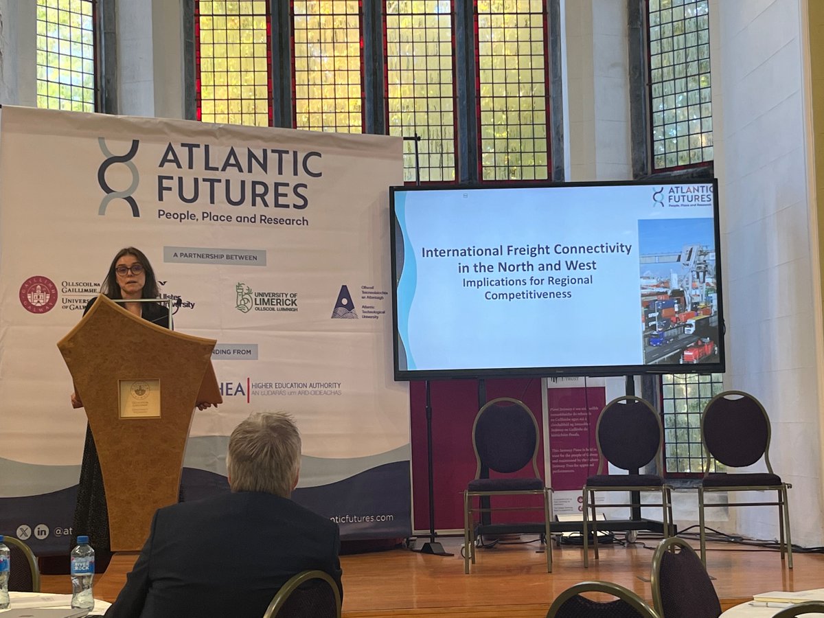 Amaya Vega updating the wider team on their work package in @AtlanticFutures project