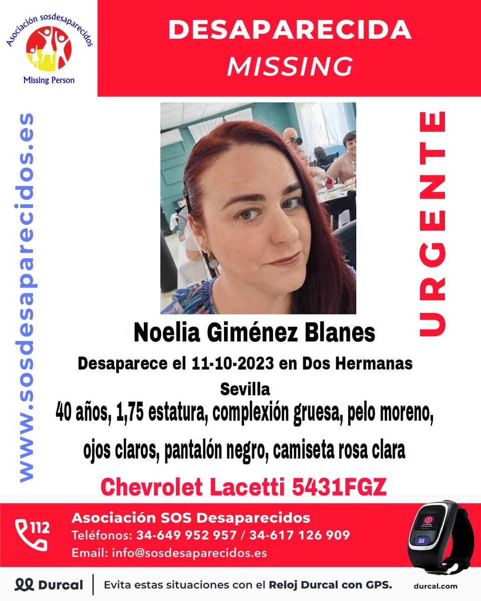 🆘 DESAPARECIDA 🟠 Alta vulnerabilidad #desaparecido #sosdesaparecidos #Missing #España #DosHermanas #Sevilla Fuente: sosdesaparecidos Síguenos @sosdesaparecido