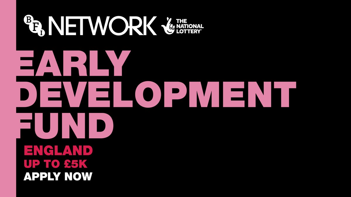 Exciting news for emerging writers in England! The BFI NETWORK Early Development Fund is now open 🎉 Here to support in the early development stage of debut feature-length projects. #BFI #NationalLottery Find out more: bit.ly/3tzEpFY