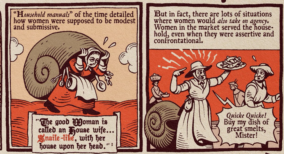 Susan Amussen & Jordan Collver have made an amazing comic exploring patriarchy in #EarlyModern England. It's beautiful and free! 👇🏾 #twitterstorians #History #OpenAccess escholarship.org/uc/item/76p774…