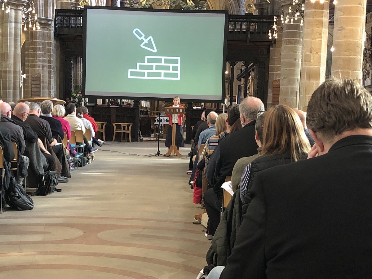 Dr Eeva John addressing the clergy of ⁦<a href="/LeedsCofE/">Diocese of Leeds</a>⁩ in ⁦<a href="/WakeCathedral/">Wakefield Cathedral</a>⁩ at the annual diocesan study day ⁦@nickbaines⁩