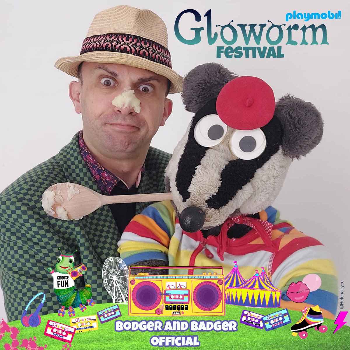 Who saw that @BodgerandBadge1 are making their way to Gloworm Festival for 2024?!🎉🦡 That's right folks! Bodger and Badger are ready to give festival goers a meet and greet experience like no other🤩 Who's ready for a mash-tastic experience and lots of spud-tacular fun! 🥔📺