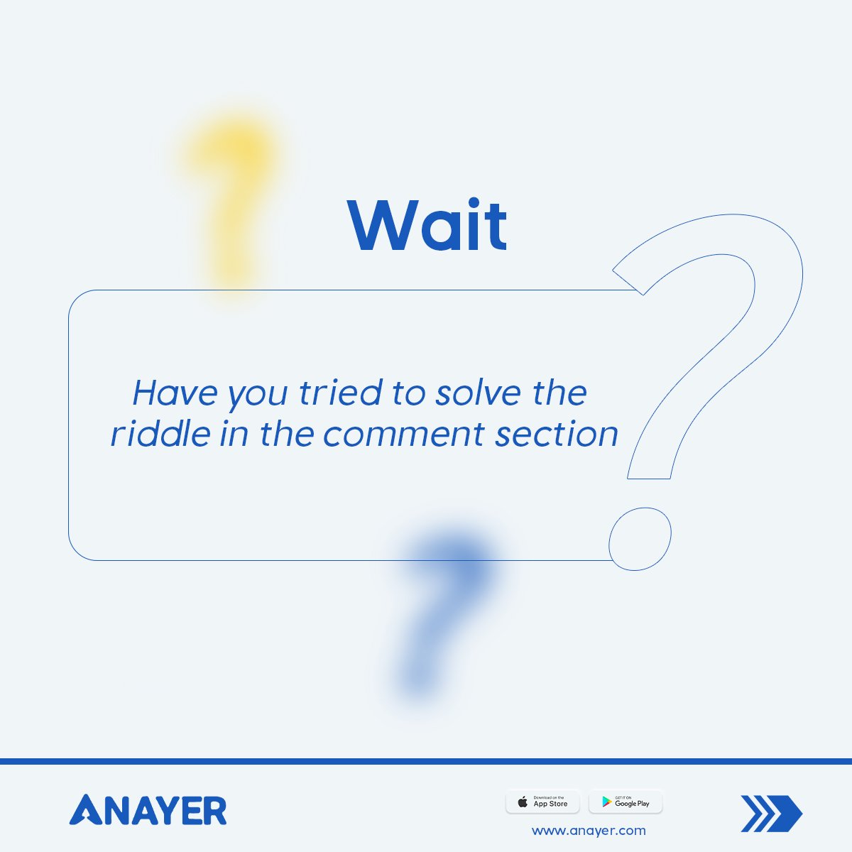 AnayerApp's tweet image. Calling all riddle enthusiasts! Engage your mind. Share your answers in the comments!💡

#PuzzleSolvers #ChallengeAccepted #AnayerVibes #RiddleTime

Egbeda
Grammy
Wizkid
Weird MC
Islam