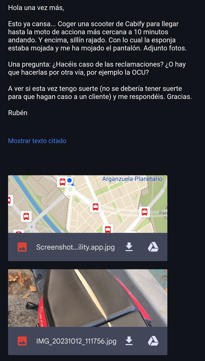 RubenLabio's tweet photo. @ACCIONA @AccionaMoto ¿cómo lo hacemos? ¿Informamos ya a la OCU @consumidores ? https://t.co/K1LAtmNRAk