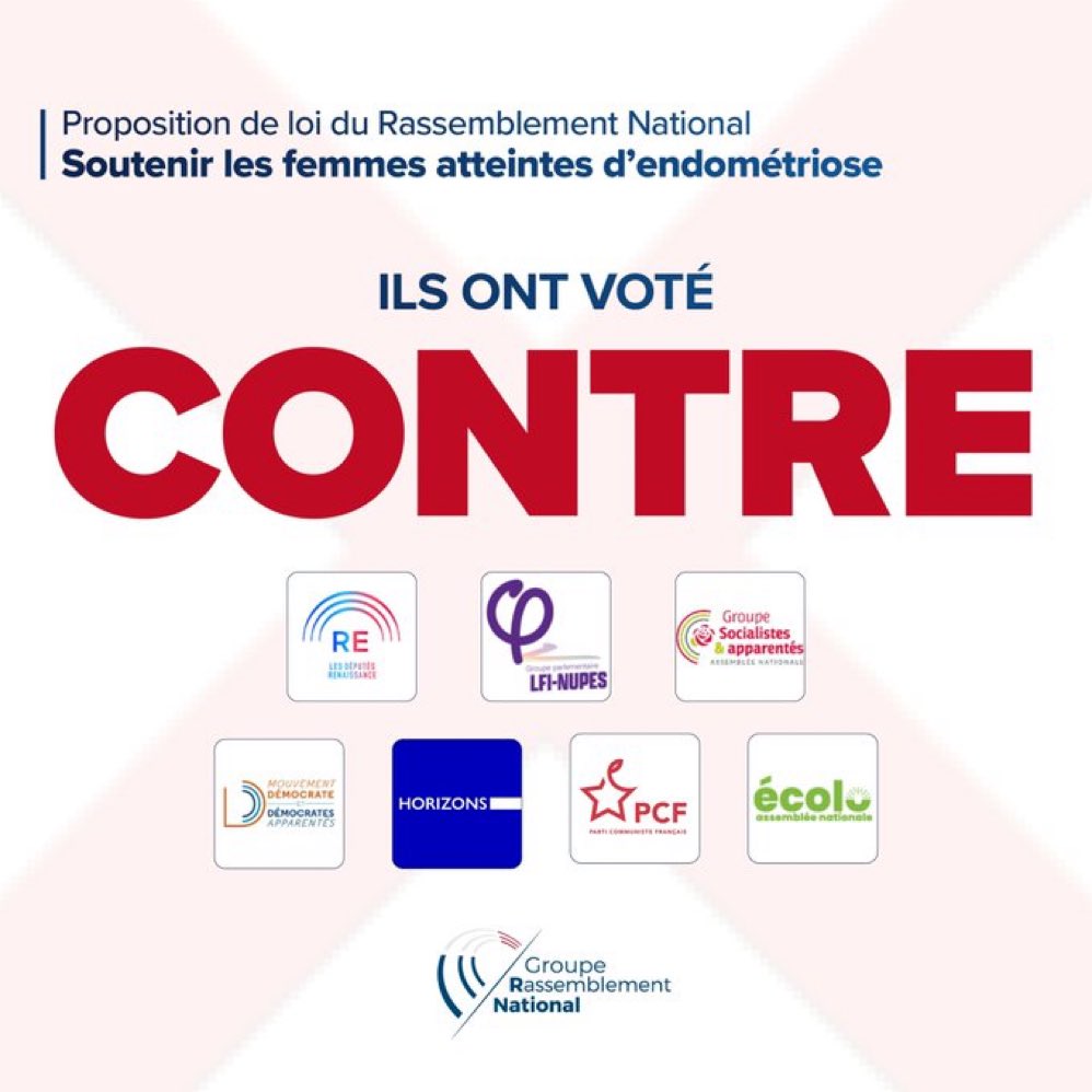 sebchenu's tweet photo. Les femmes ne peuvent compter ni sur la Macronie ni sur la gauche pour les aider lorsqu’elles sont atteintes d’endométriose. Sectarisme et politique politicienne sur le dos des Françaises…décidément ils ne sont jamais au rdvs pour protéger nos compatriotes.Pas brillant. https://t.co/jGx8p89Wp6