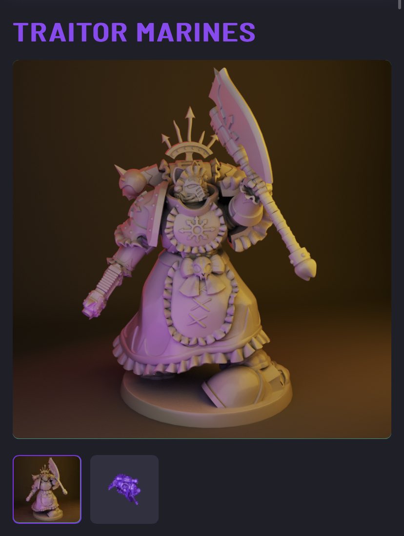 GUYS 💖✨ the artist that made the first 3D model of my maids made a modular pack AND a chaos maid omgggg 💕💓💞💘

go give it some love (the artist doesn’t have a twitter but i’ll leave the links to the site down below~

cults3d.com/en/3d-model/ga…

cults3d.com/en/3d-model/ga…