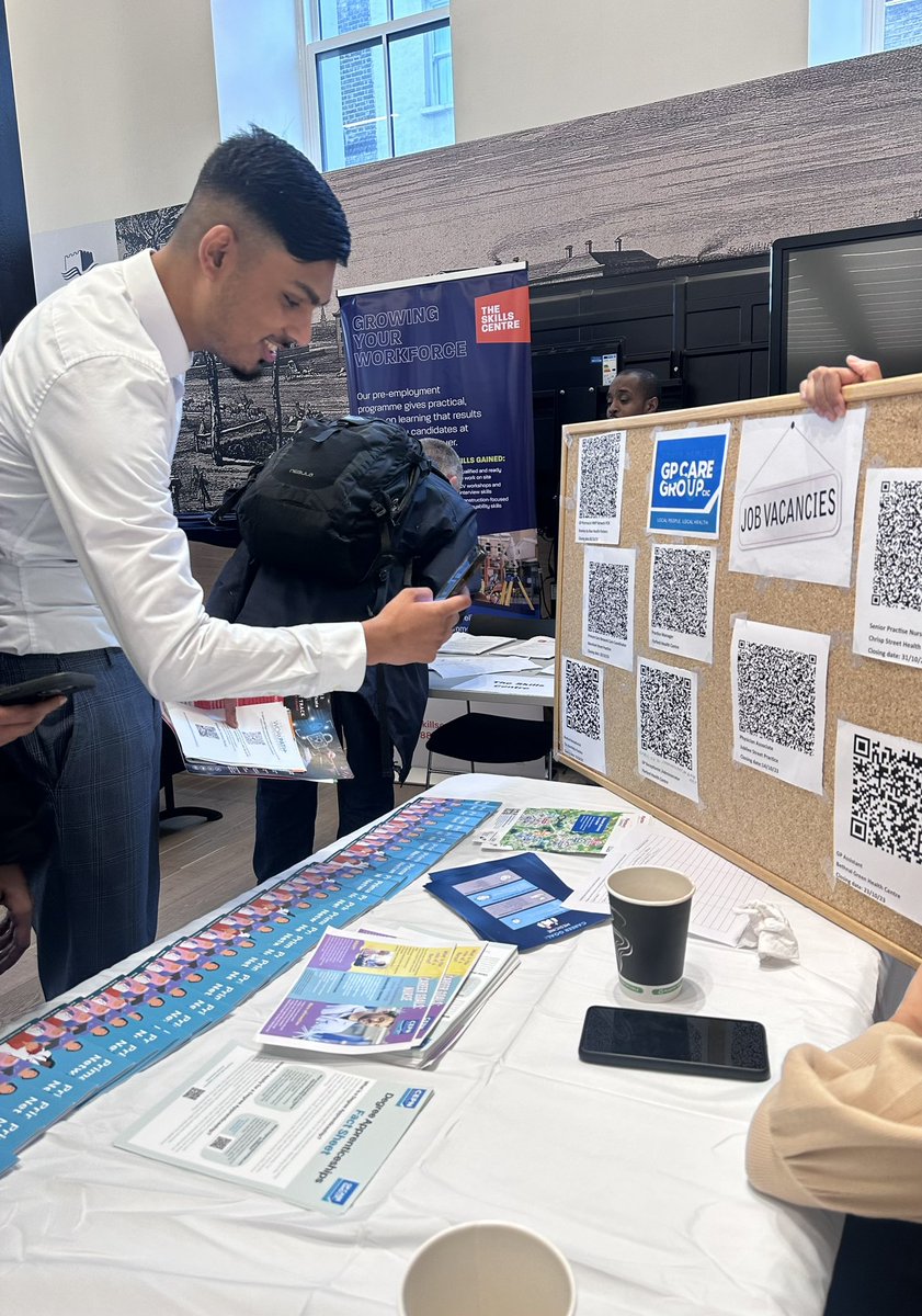 Exciting day at the <a href="/TowerHamletsNow/">Tower Hamlets Council</a> Jobs and Employability  fair! 🏢 So many opportunities and connections to explore. We’re here promoting primary care roles and degree apprenticeships.  #CareerFair <a href="/FarduseIslam/">Farduse Islam</a> <a href="/THGPCareGroup/">Tower Hamlets GP Care Group</a> <a href="/THCEPN/">Tower Hamlets CEPN aka 'Training Hub'</a>
