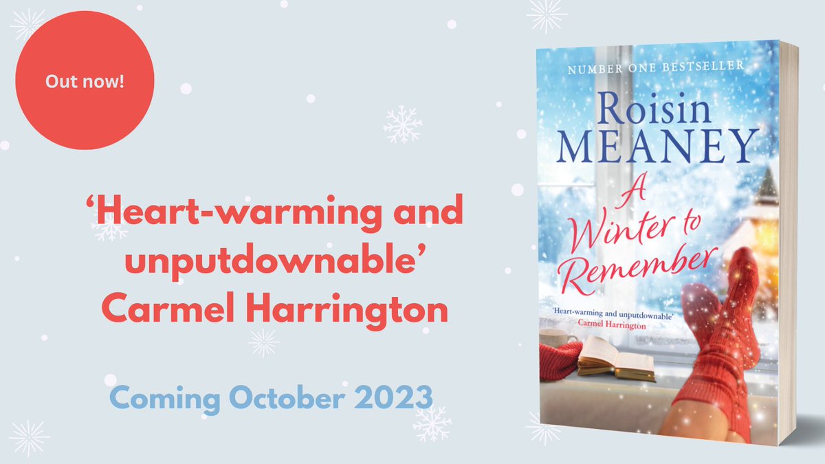 HachetteIre's tweet photo. Happy publication day to @roisinmeaney! The wonderful A Winter to Remember is out now ... and it's almost like we arranged the chillier weather especially https://t.co/1EqhdZHgAt