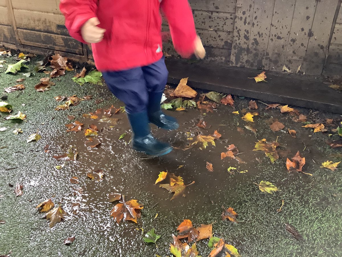 After all of the rain we had last night, a lovely puddle arrived in our nursery garden! It would have been so easy to sweep it away, but the children had so much fun! <a href="/_OLW_/">DysguAwyrAgoredCymru/OutdoorLearningWales</a>  @eas @EllHobday #outdoorfun #earlyyears #exploration #nursery