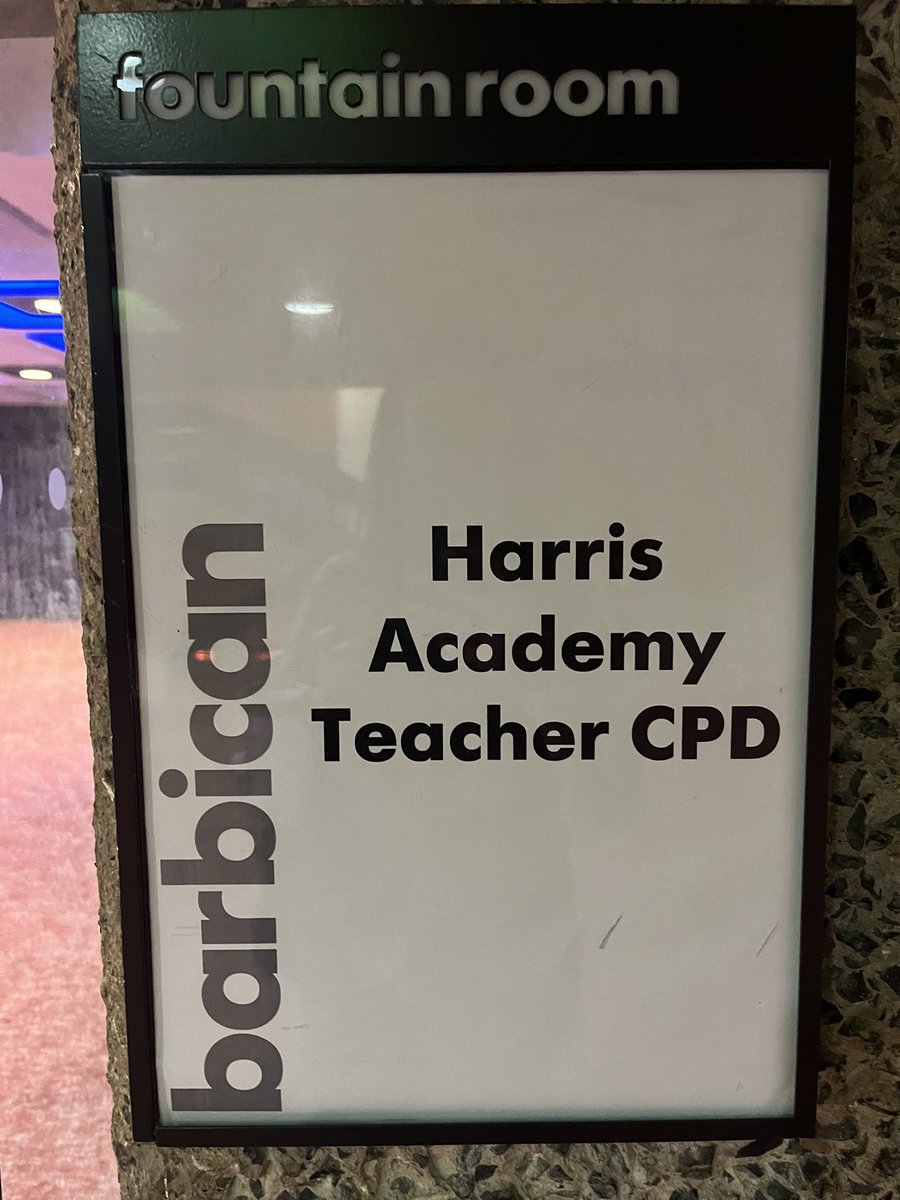 HarrisFedPA's tweet photo. We are loving being @BarbicanCentre today working with their team on new teacher training programmes. 

@HarrisFed consultancy team working #innovatively as always 🤩.

#teachertwitter #CPD #creativity https://t.co/DiB1C0ylDf