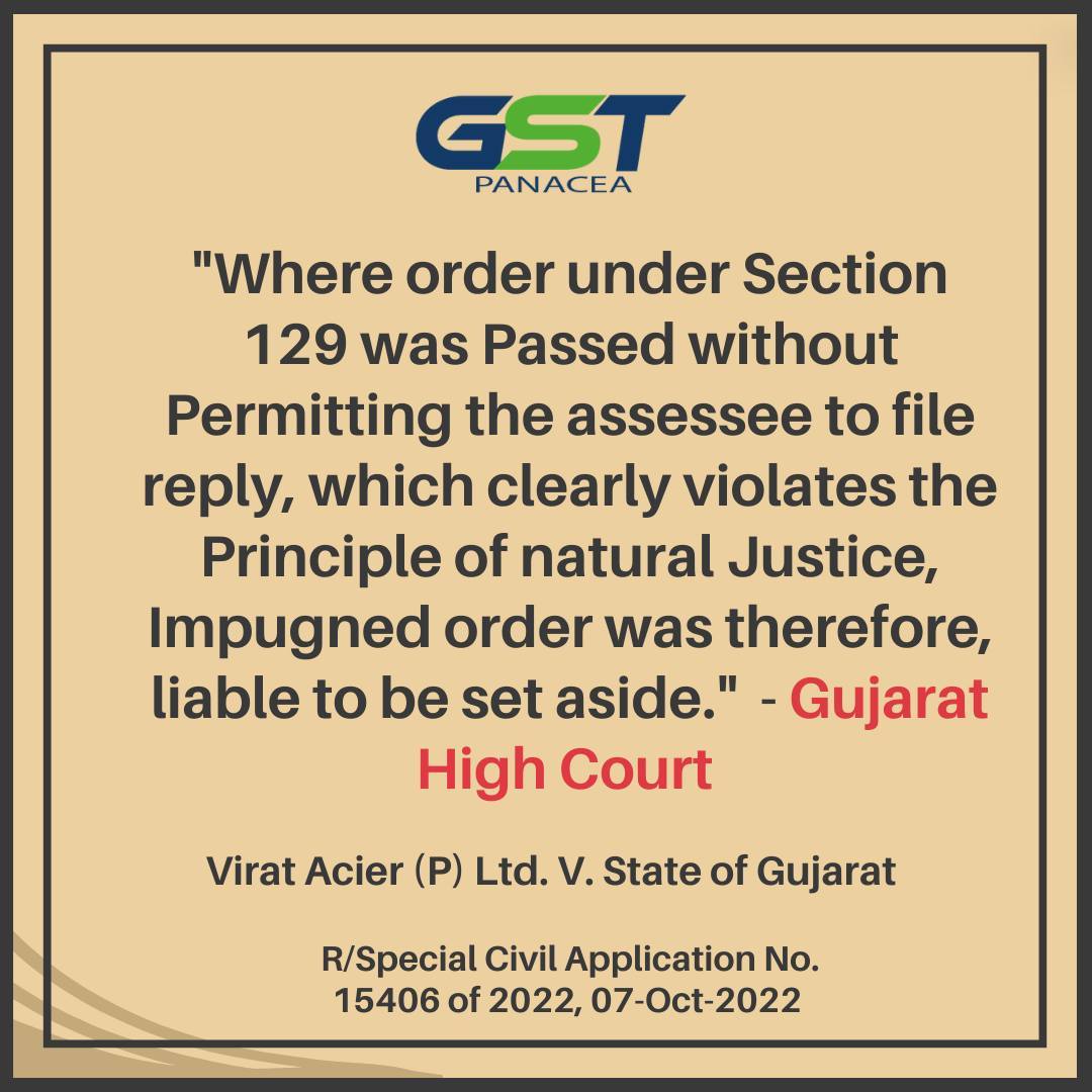 abhishekrajaram's tweet photo. Title:- Virat Acier (P) Ltd. V. State of Gujarat
Court:- Gujarat High Court
Date:- 07 Oct, 2022
#gujarathighcourt #tax #caselaws #viratacier #section129 https://t.co/fu2qfAOtk0