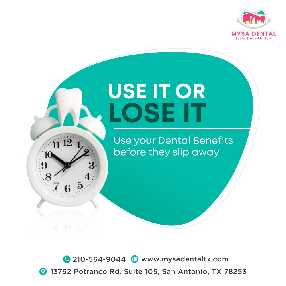 Renew your smile with #MysaDental before your insurance expires! Don't miss on unused dental benefits. Book your appointment today & keep your smile shining.

Call: 210-564-9044
Visit: mysadentaltx.com

#Useitloseit #Dentalinsurance #Dentistrybenefits #SanAntonio #Texas