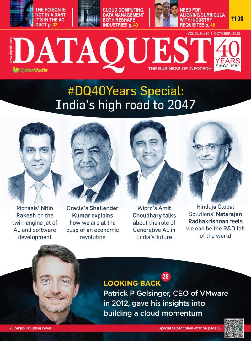 RNat65's tweet photo. India can be the R&amp;D lab of the world. Enjoyed an engaging chat recently with @sunilrajguru from @dataquestindia as part of their 40th anniversary special. Discussed trends in #IT &amp; #CX industries, #dataregulation, etc. Watch the full interview here: https://t.co/x8mPJH0y53 https://t.co/FvRqstlv6b