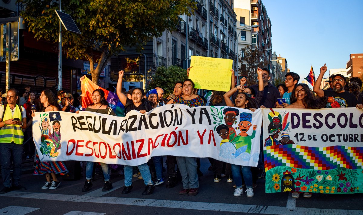 Marchamos por la defensa de la tierra, por nuestro derecho a la autodeterminación, por nuestras culturas, nuestras lenguas y cosmovisiones.
Hoy #12deOctubreNadaQueCelebrar marchamos por #MemoriaJusticiaReparacion

❤️‍🔥Sumate a la marcha HOY 16:30 en Jacinto Benavente
#Madrid
