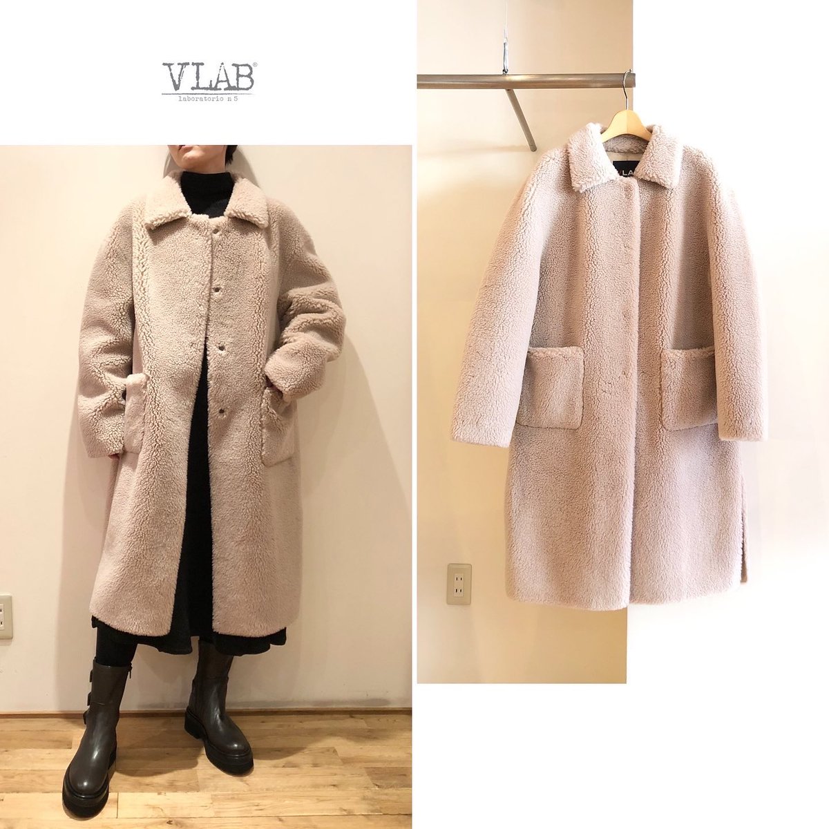 MANOAinter's tweet image. New Arrival🐏VLAB

モフモフ感が可愛い🧡フェイクムートンのリバーシブルコートは、ポリエステルウールでふっくら暖か。
シンプル&amp;amp;ゆったりデザインのベージュコートは、何の上にでも気軽にさっくり羽織って出かけられます。¥64900
#vlab #coat #2023aw #manoainternational #selectshop #matsuyama