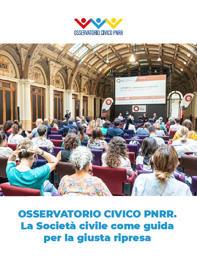 Con la volontà di analizzare l’attuazione del #PNRR, proporre soluzioni e istituire spazi generativi di confronto si è voluto pubblicare il #rapporto dell'osservatorio disponibile su osservatoriocivicopnrr.it/news/40-e-onli…