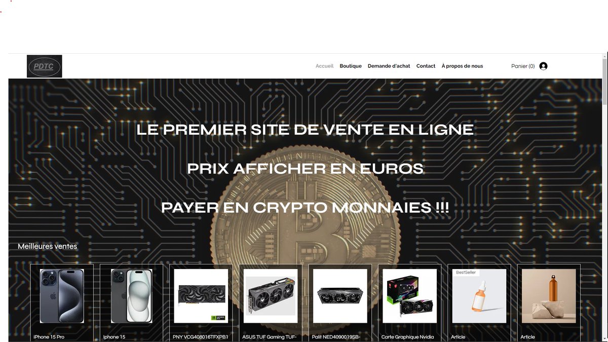 Prodepcrypto's tweet photo. Premier site de #vente en ligne 100% #crypto, d'article en tout genre téléphone, télévision, électroménager, informatique.

Le prix et afficher en euros payer la commande en crypto monnaie. 

Oublier votre #FlatTax et payer vos articles sans Tva ajouter grâce à la #cryptomonnaie https://t.co/Ta6SmZPuJh