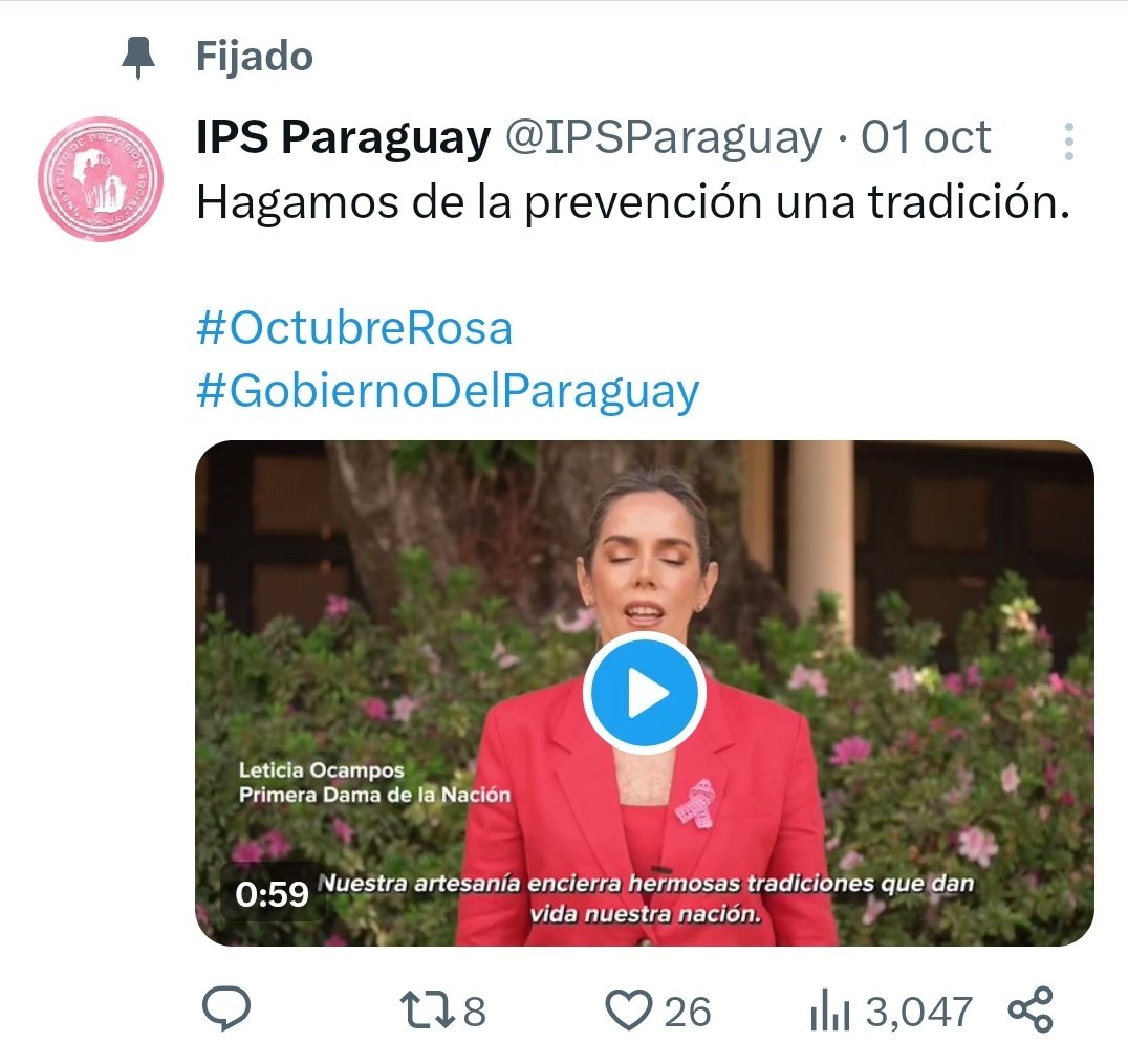 <a href="/IPSParaguay/">IPS Paraguay</a> SIN MAMOGRAFO mientras recomienda Prevención.

EL CHISTE SE CUENTA SOLO.