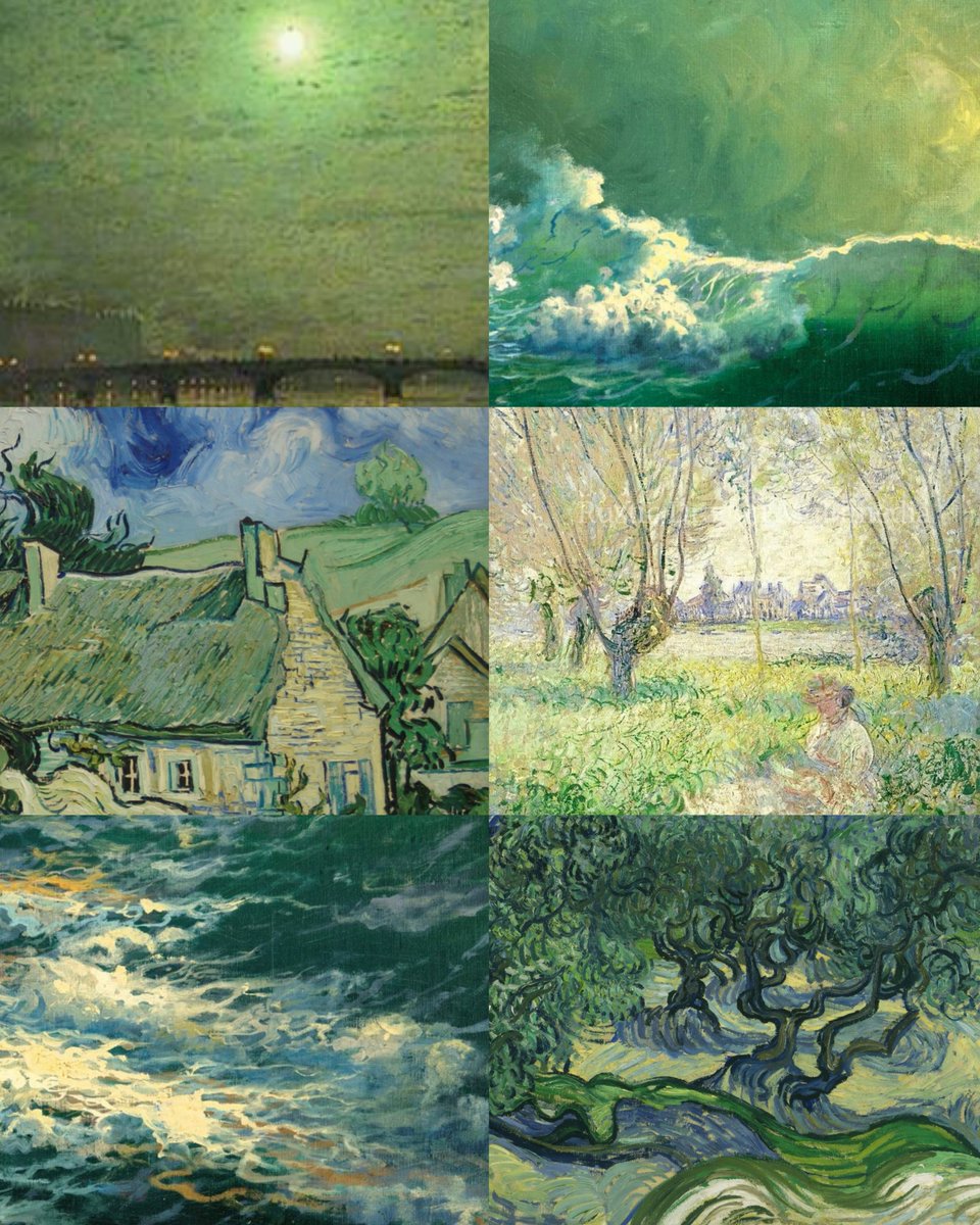 study of green hues — in art