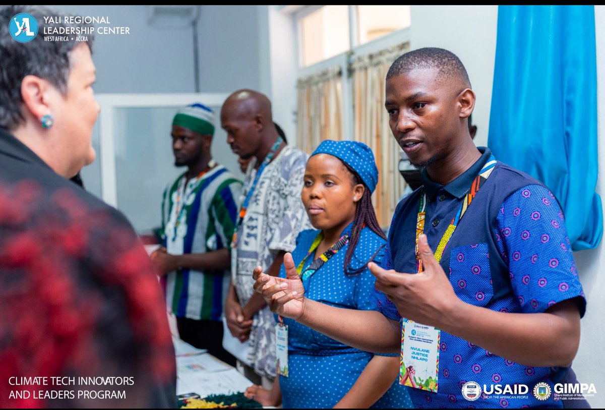 _iamsamani's tweet photo. Thankful to have moderated the successful opening ceremony of the first Climate Tech Innovators and Leaders' Program.
Special thanks to @USEmbassyGhana , @USAID and all who helped to make the event what it was.
#WeBelieveInAfrica #YALI
#YaliClimateTechProgram #AfricanLeaders https://t.co/wJpqb7A6kR